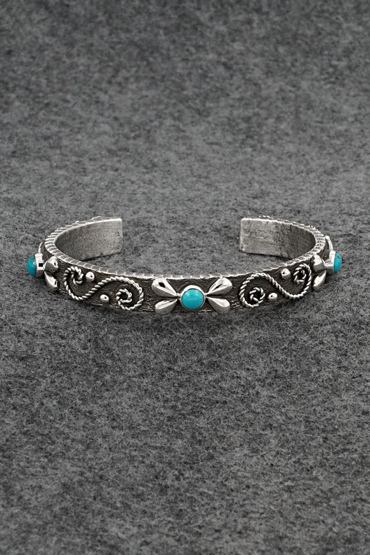 Turquoise & Sterling Silver Bracelet - Ernest Rangel