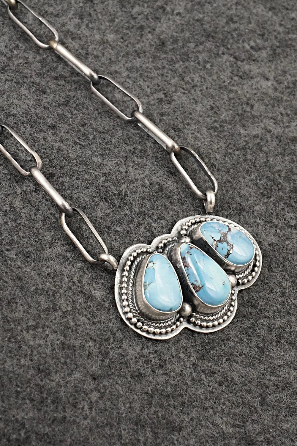 Turquoise & Sterling Silver Necklace - Darrin Livingston