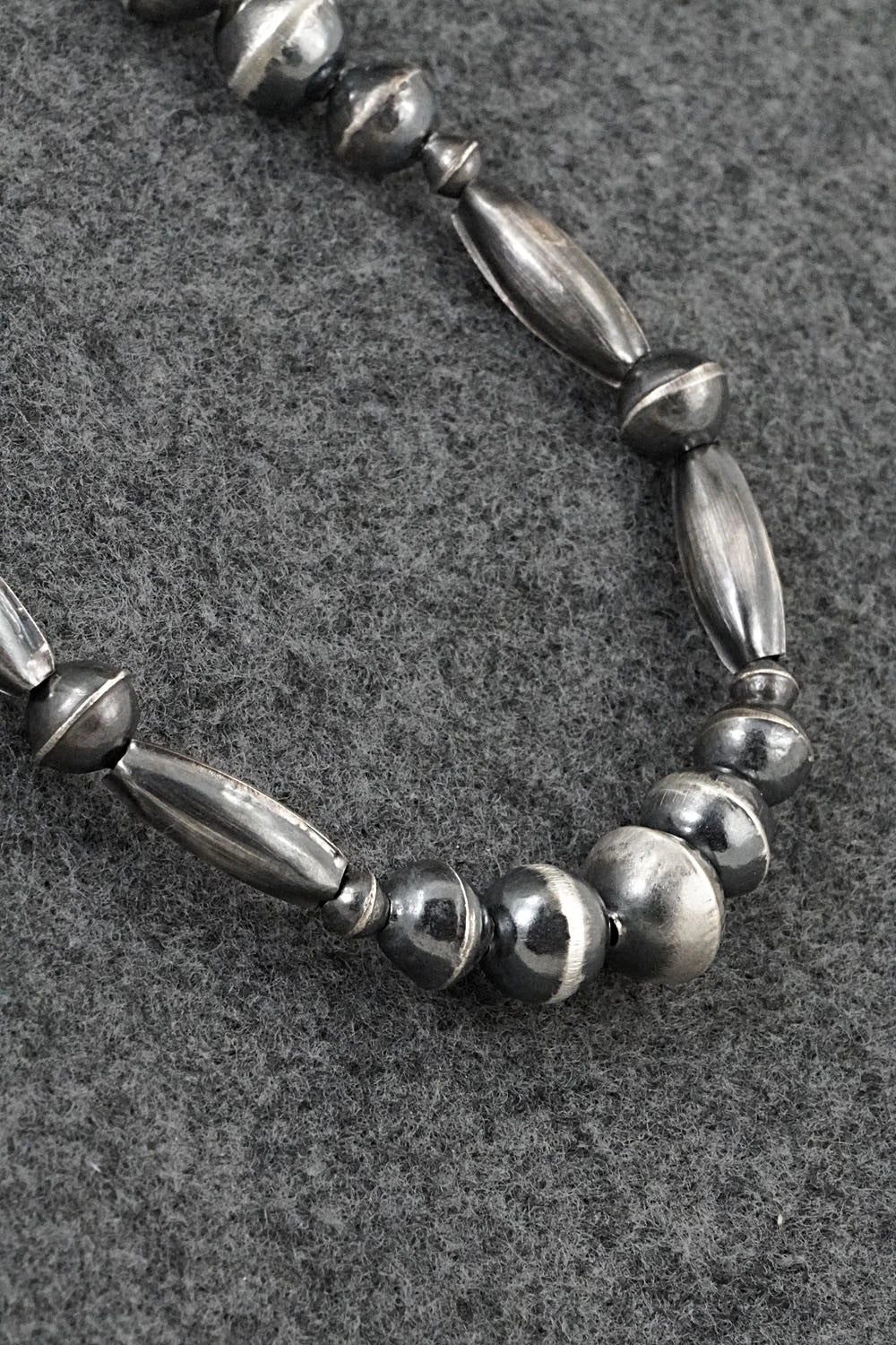 Sterling Silver Navajo Pearl Necklace 18" - Vintage