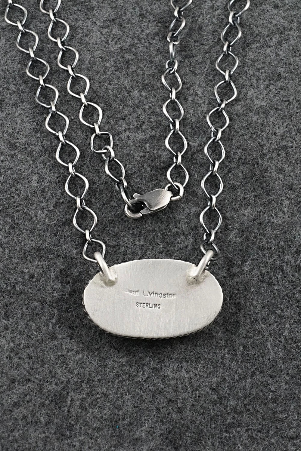 Turquoise & Sterling Silver Necklace - Paul Livingston