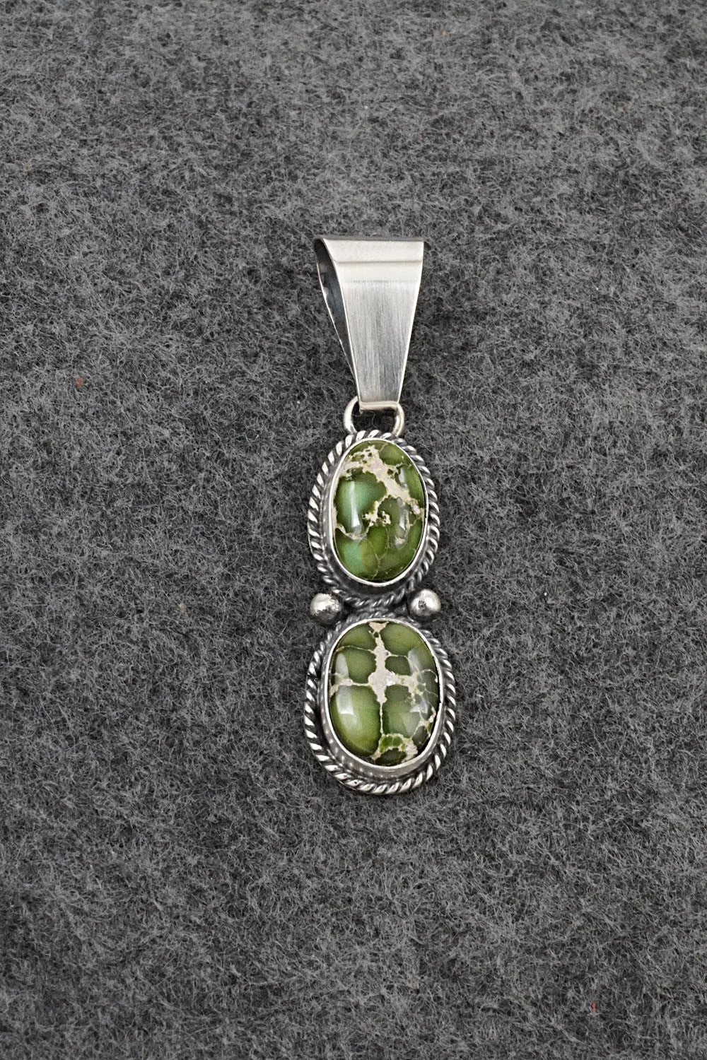 Turquoise & Sterling Silver Pendant - Eugene Gruber