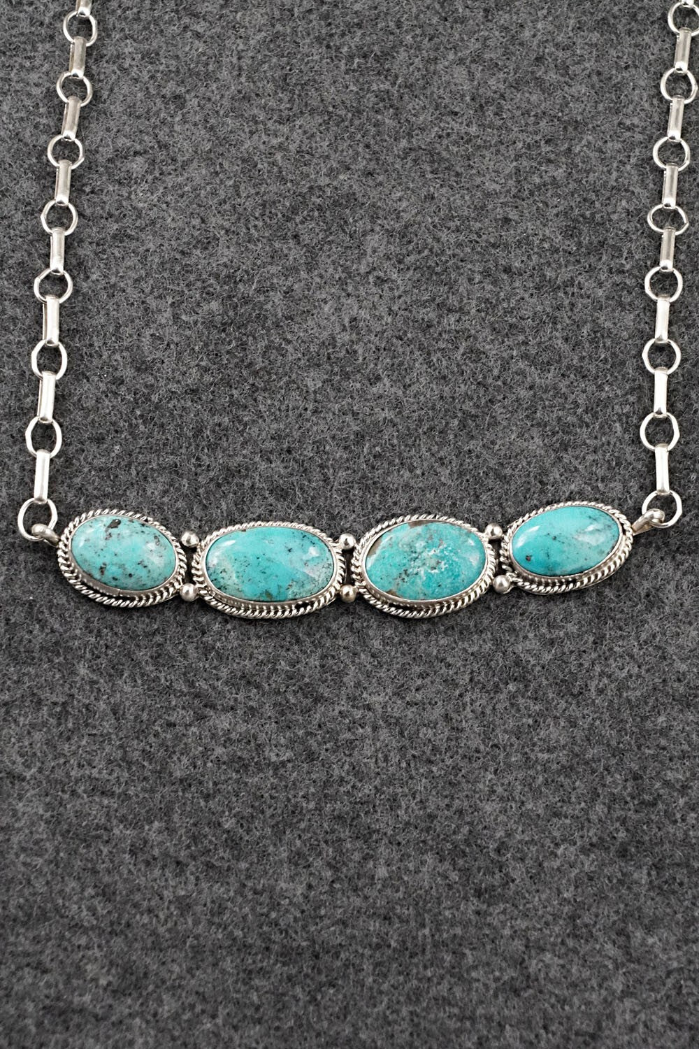 Turquoise & Sterling Silver Necklace - Rena Begay