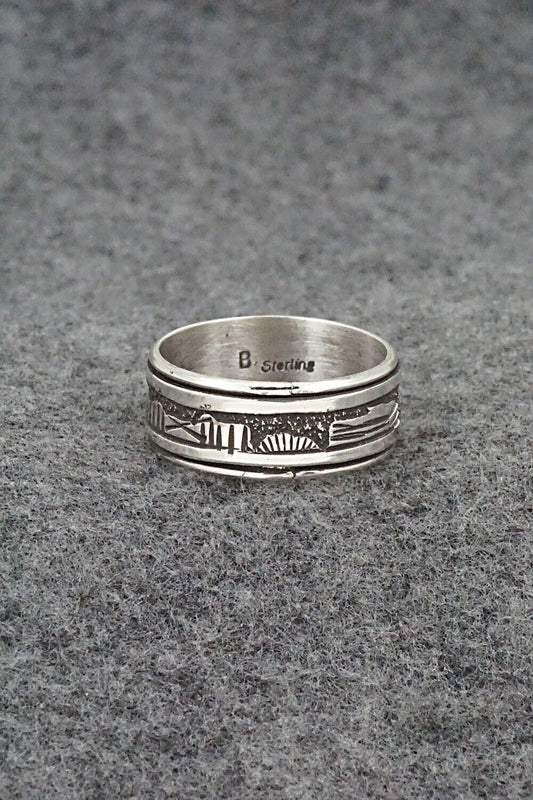 Sterling Silver Spinner Ring - Elaine Becenti - Size 12