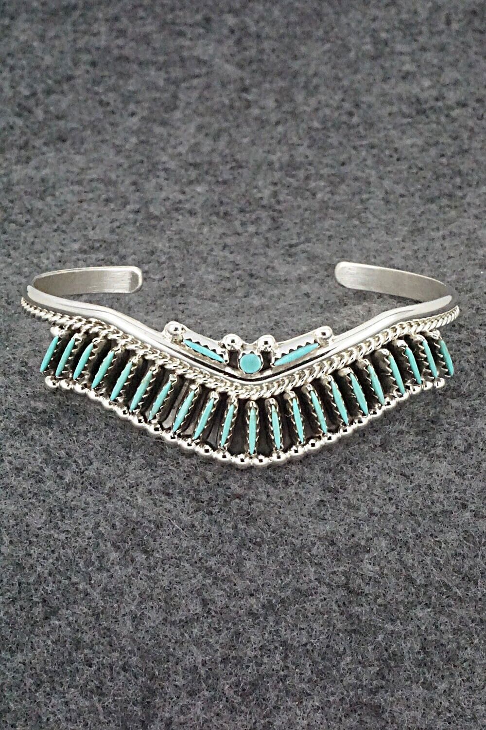 Turquoise & Sterling Silver Bracelet - Roland Francisco