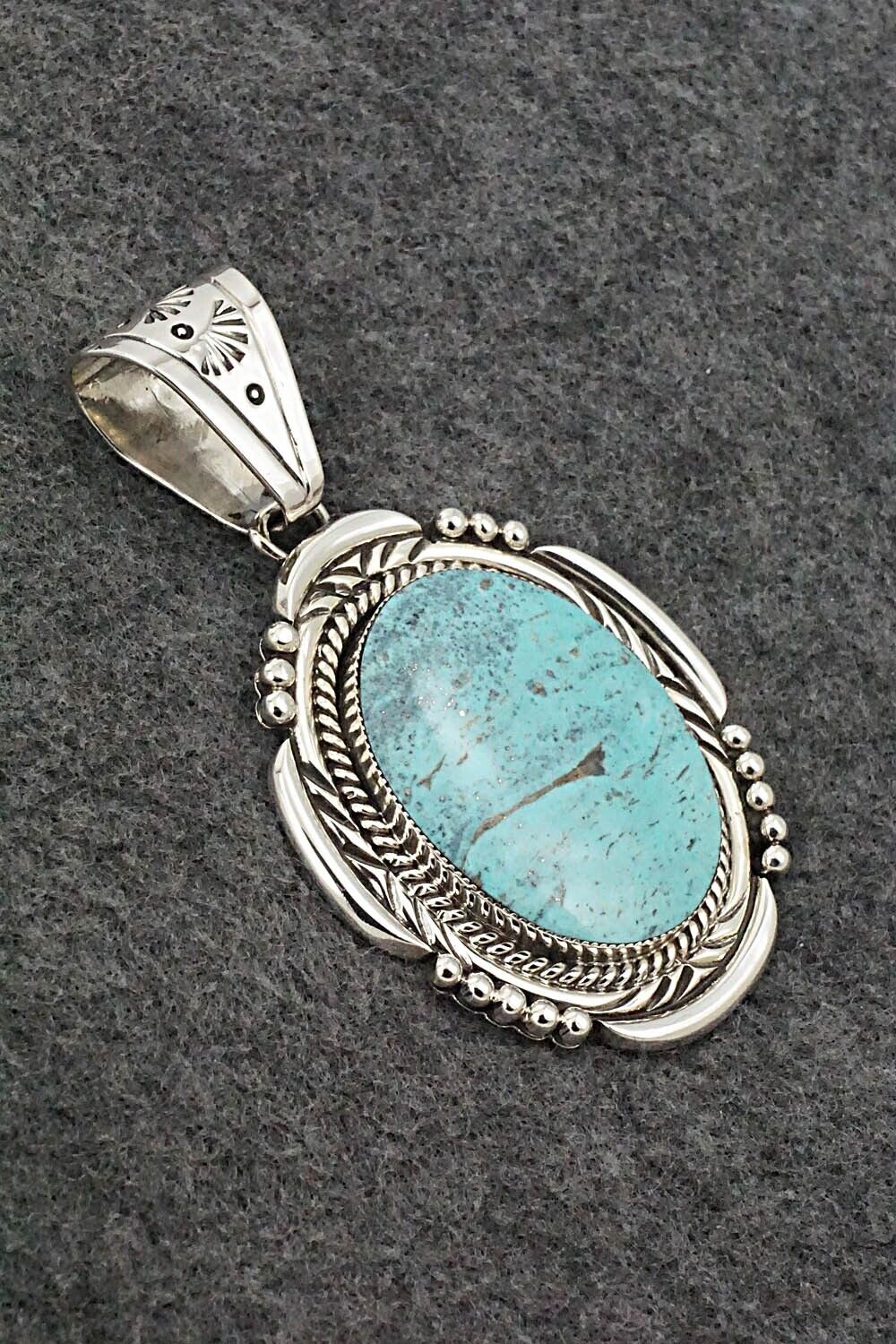 Turquoise & Sterling Silver Pendant - Emerson Delgarito
