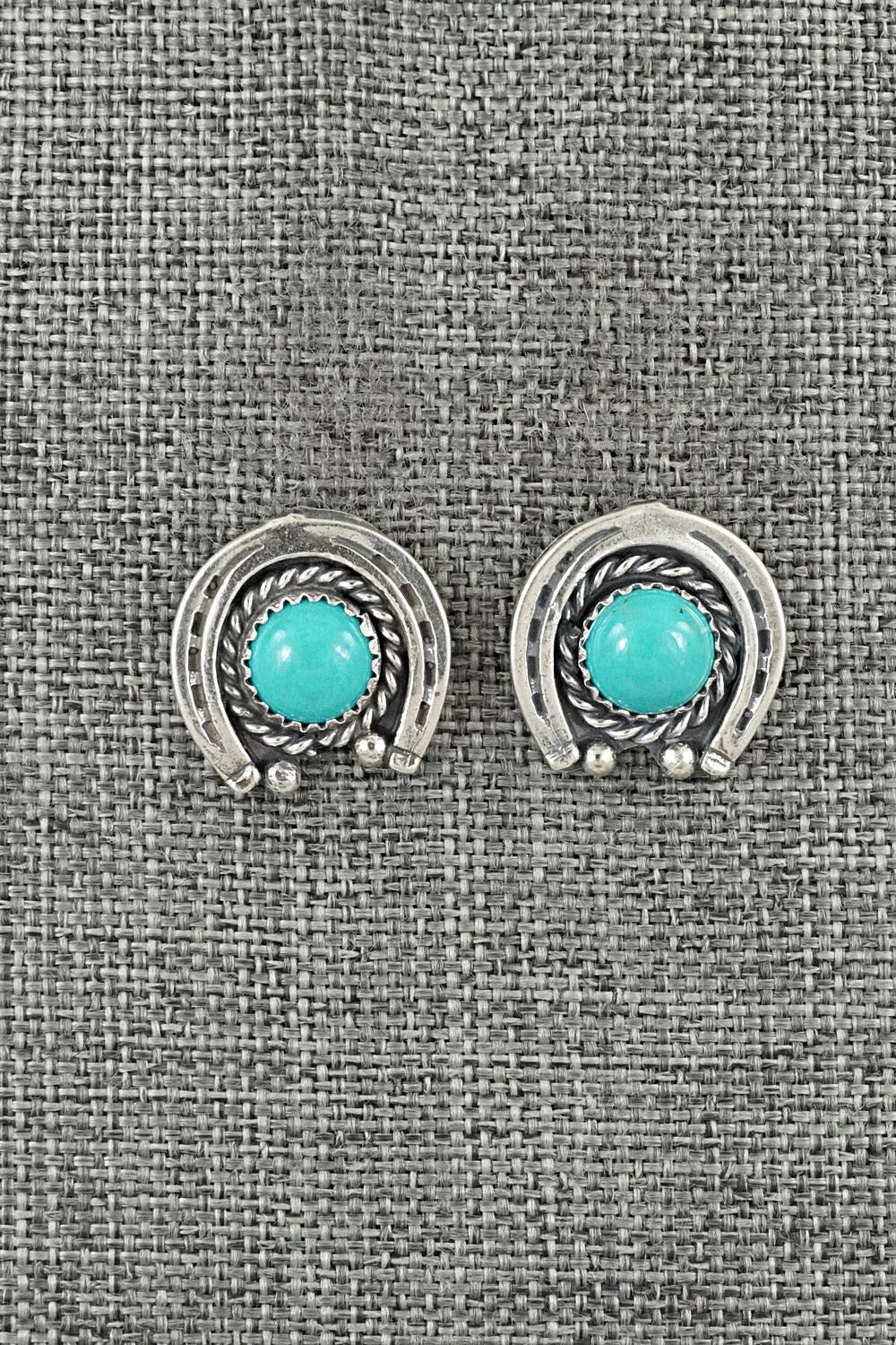 Turquoise & Sterling Silver Earrings - Annette Chiquito