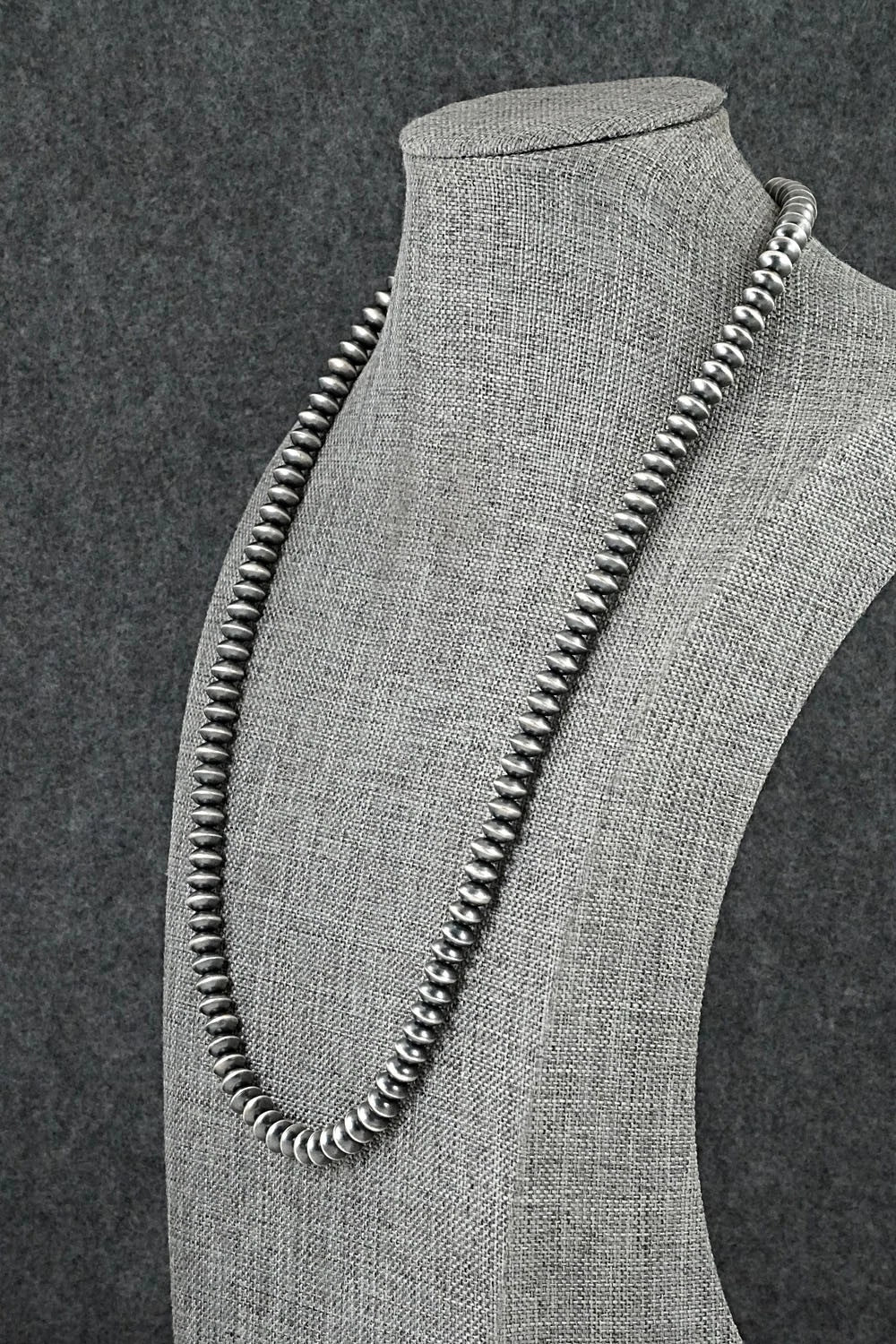 Sterling Silver Navajo Pearl Necklace 22" - Austin Haley