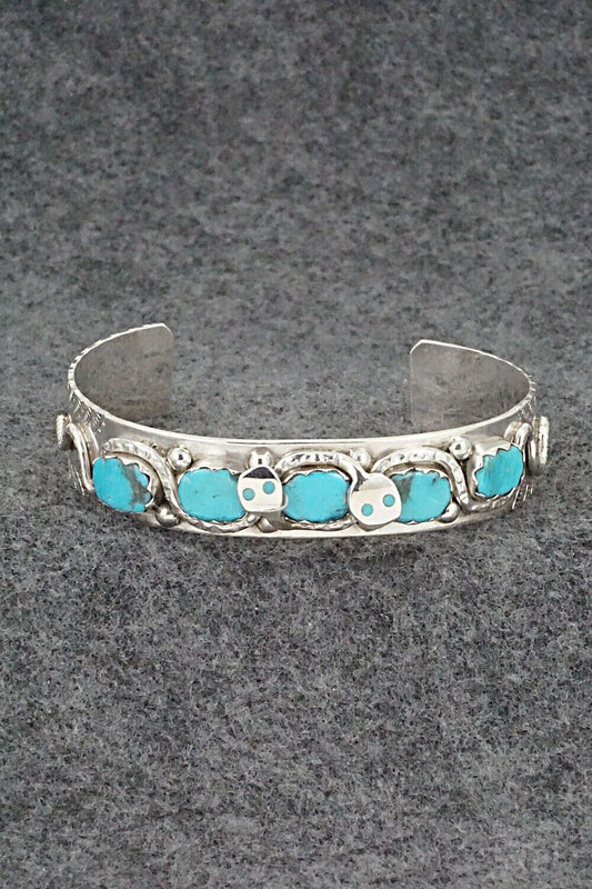 Turquoise & Sterling Silver Bracelet - Joy Calavaza