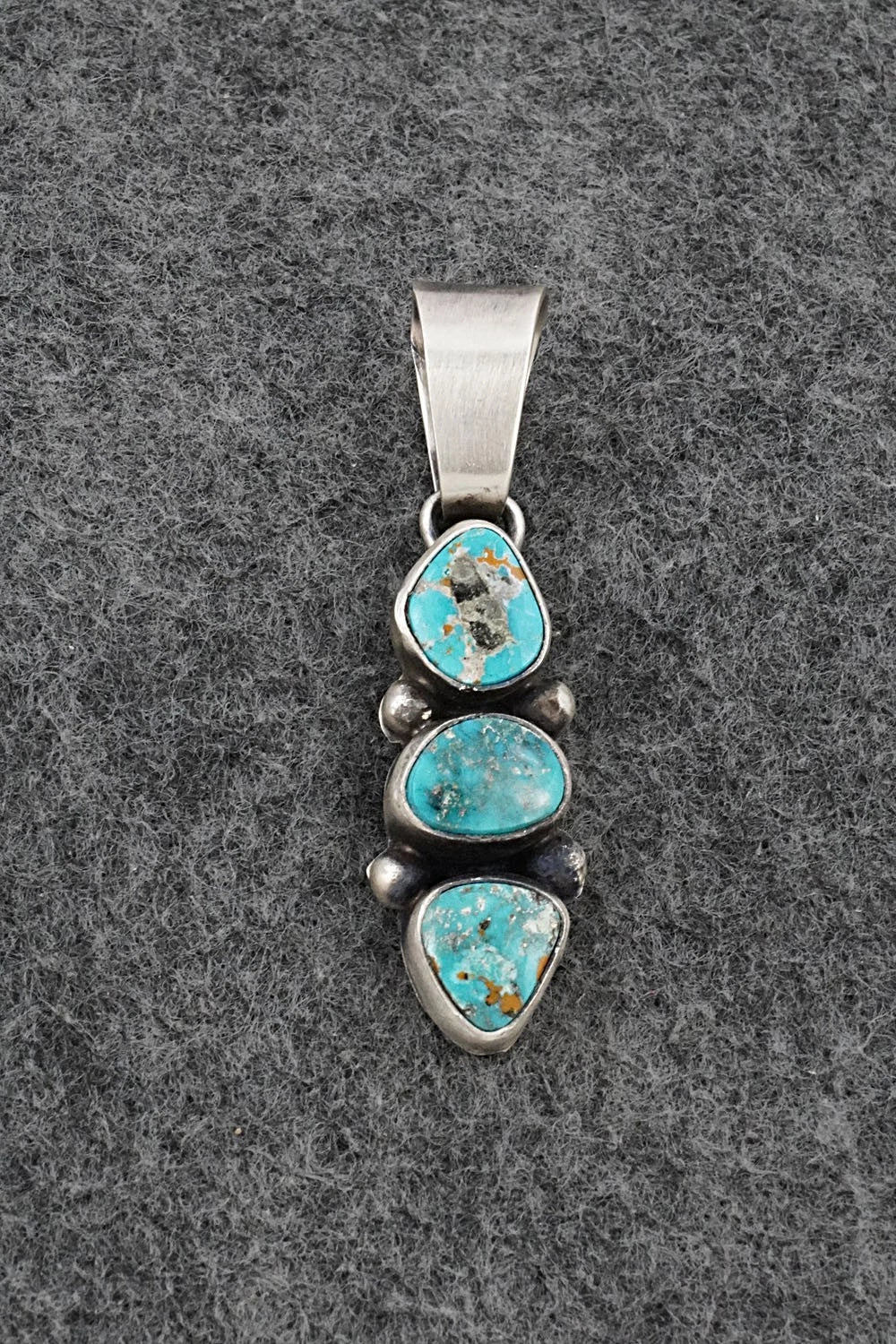 Turquoise & Sterling Silver Pendant - Darrin Livingston