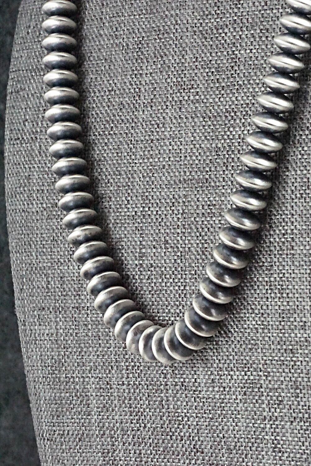 Sterling Silver Navajo Pearl Necklace 18" - Bryannen Halwood