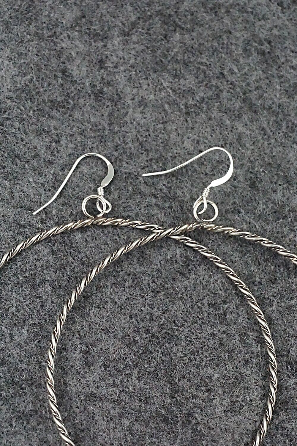 Sterling Silver Hoop Earrings - Caroline Tsosie