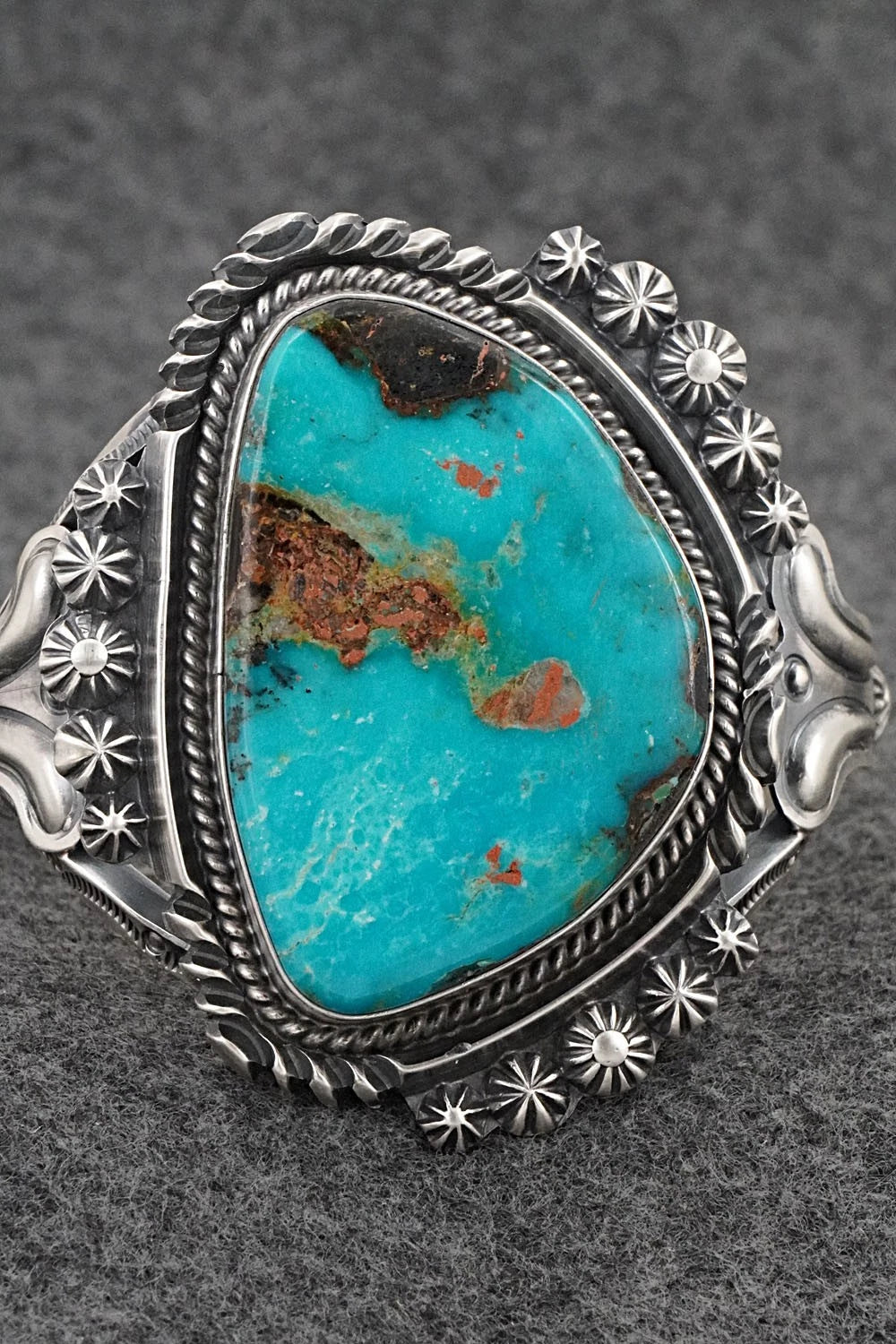 Turquoise & Sterling Silver Bracelet - Raymond Delgarito