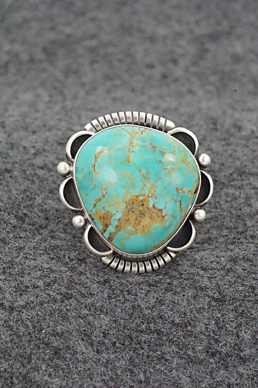 Turquoise & Sterling Silver Ring - Daniel Benally - Size 7 Adj.