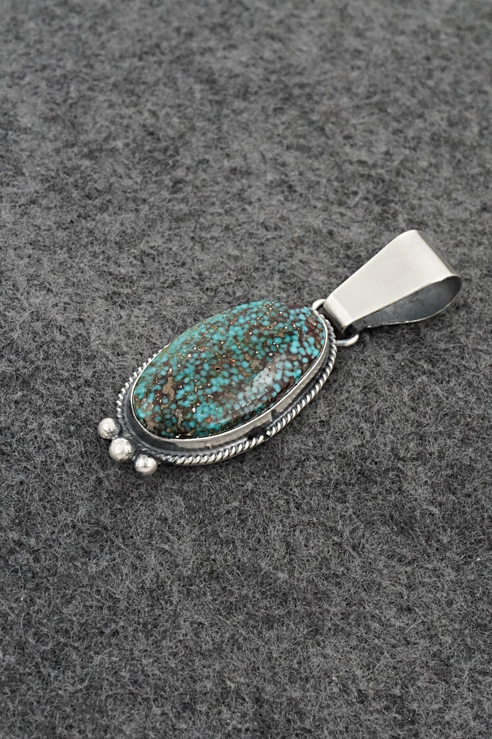 Turquoise & Sterling Silver Pendant - Rena Begay