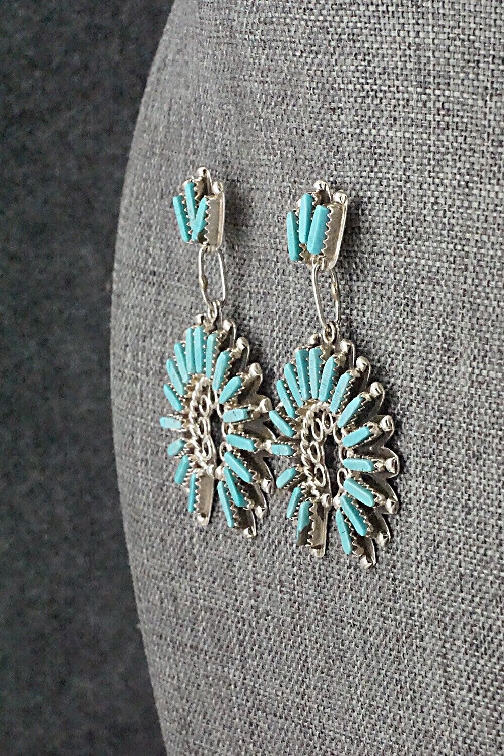 Turquoise & Sterling Silver Earrings - Charlie John
