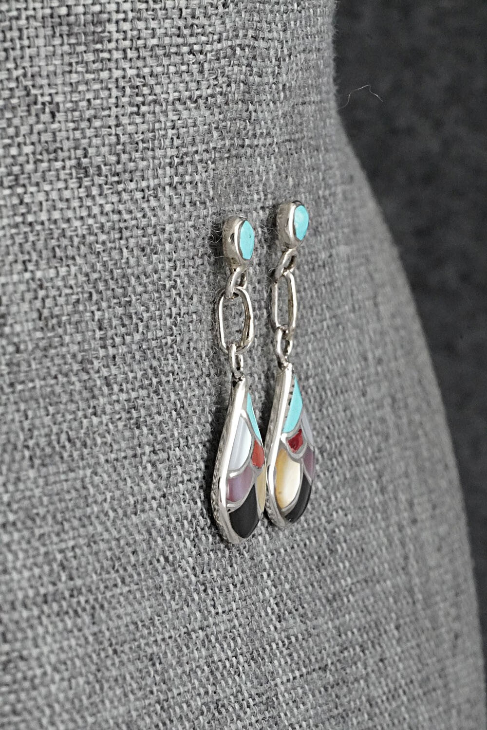 Multi-Stone & Sterling Silver Earrings - Orena Leekya