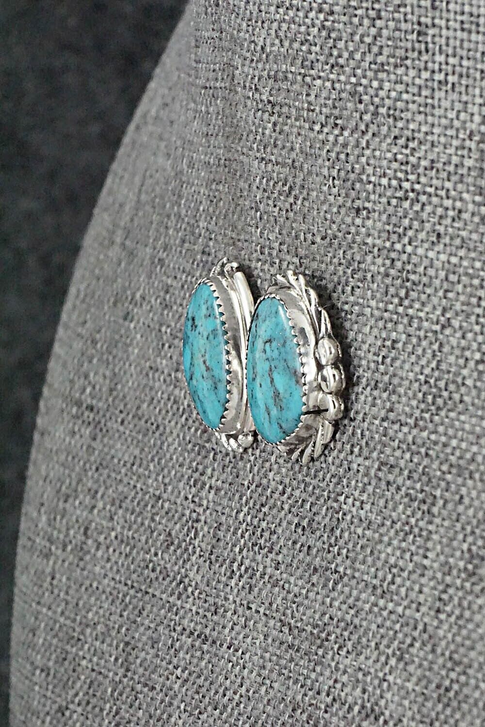 Turquoise and Sterling Silver Earrings - Delores Cadman