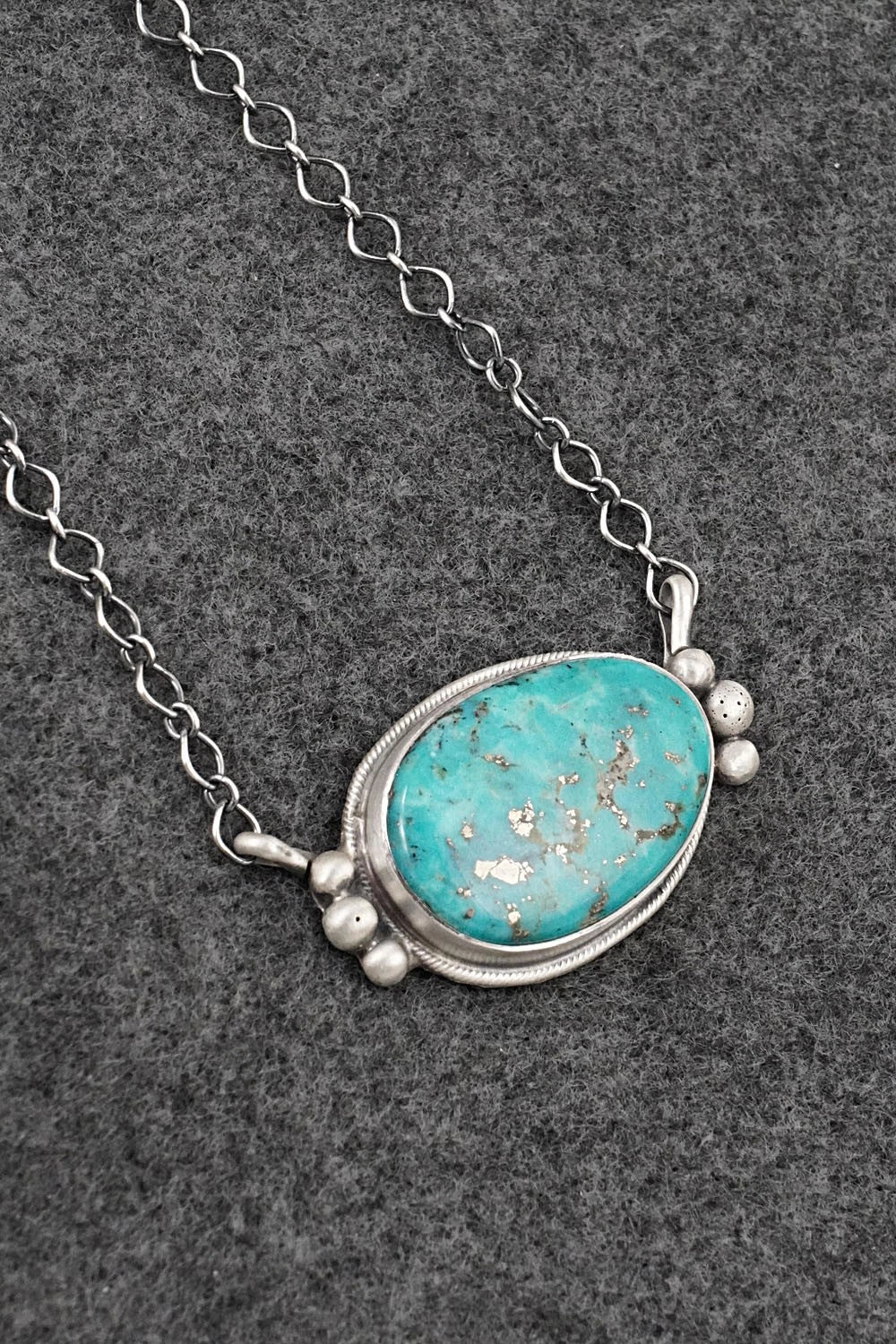 Turquoise & Sterling Silver Necklace - Darrin Livingston