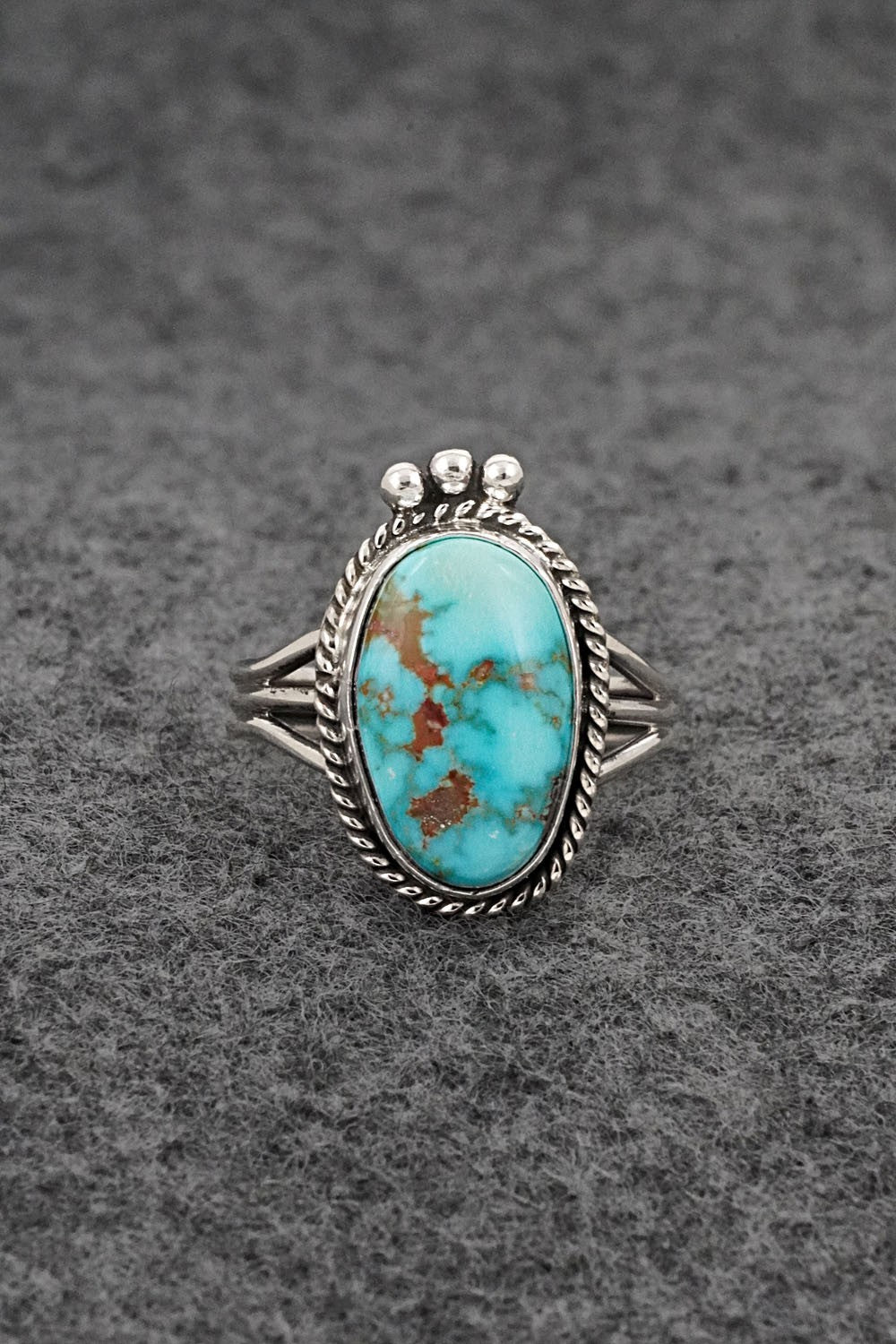 Turquoise & Sterling Silver Ring - Rena Begay - Size 8.5