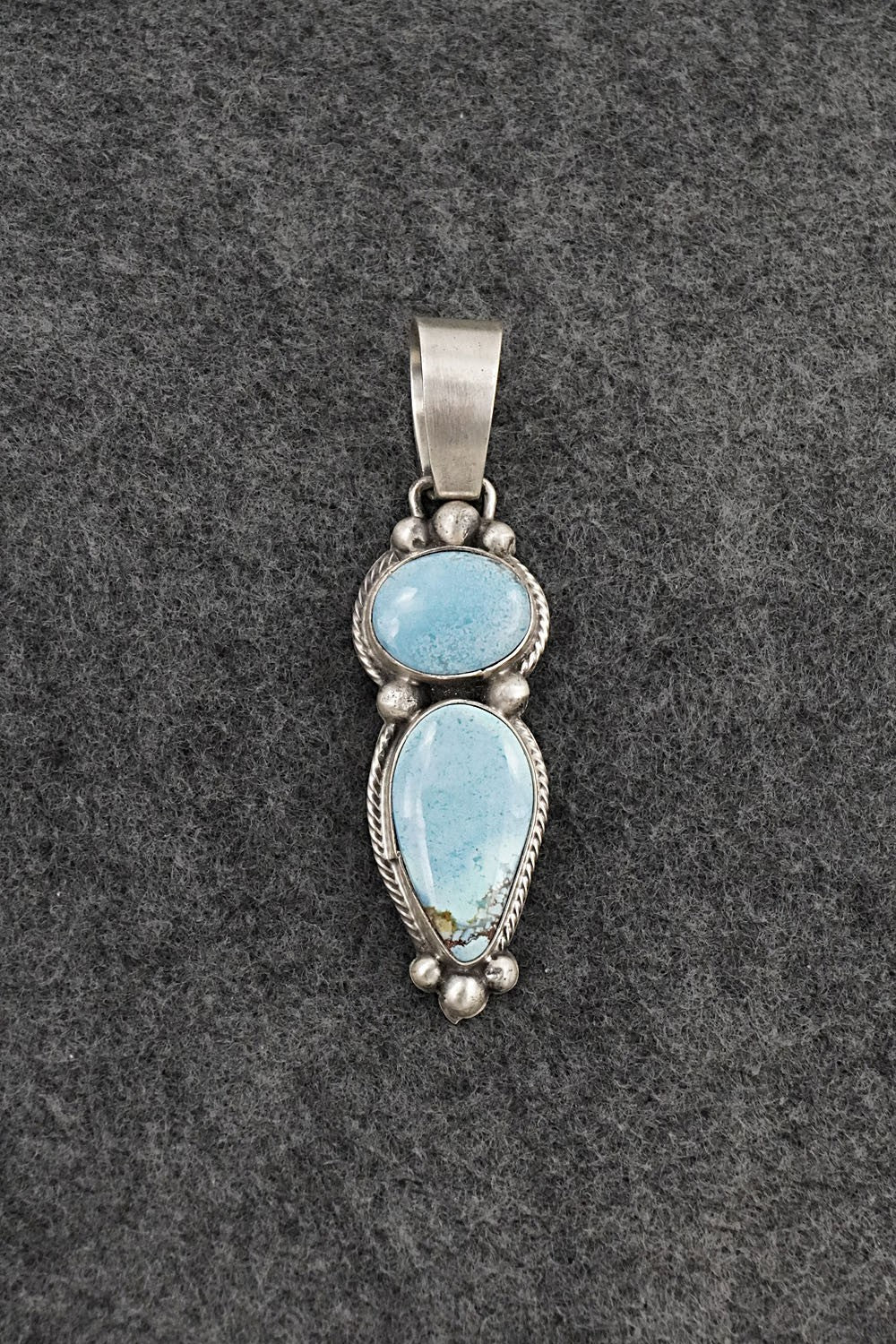 Turquoise & Sterling Silver Pendant - Bobby Johnson