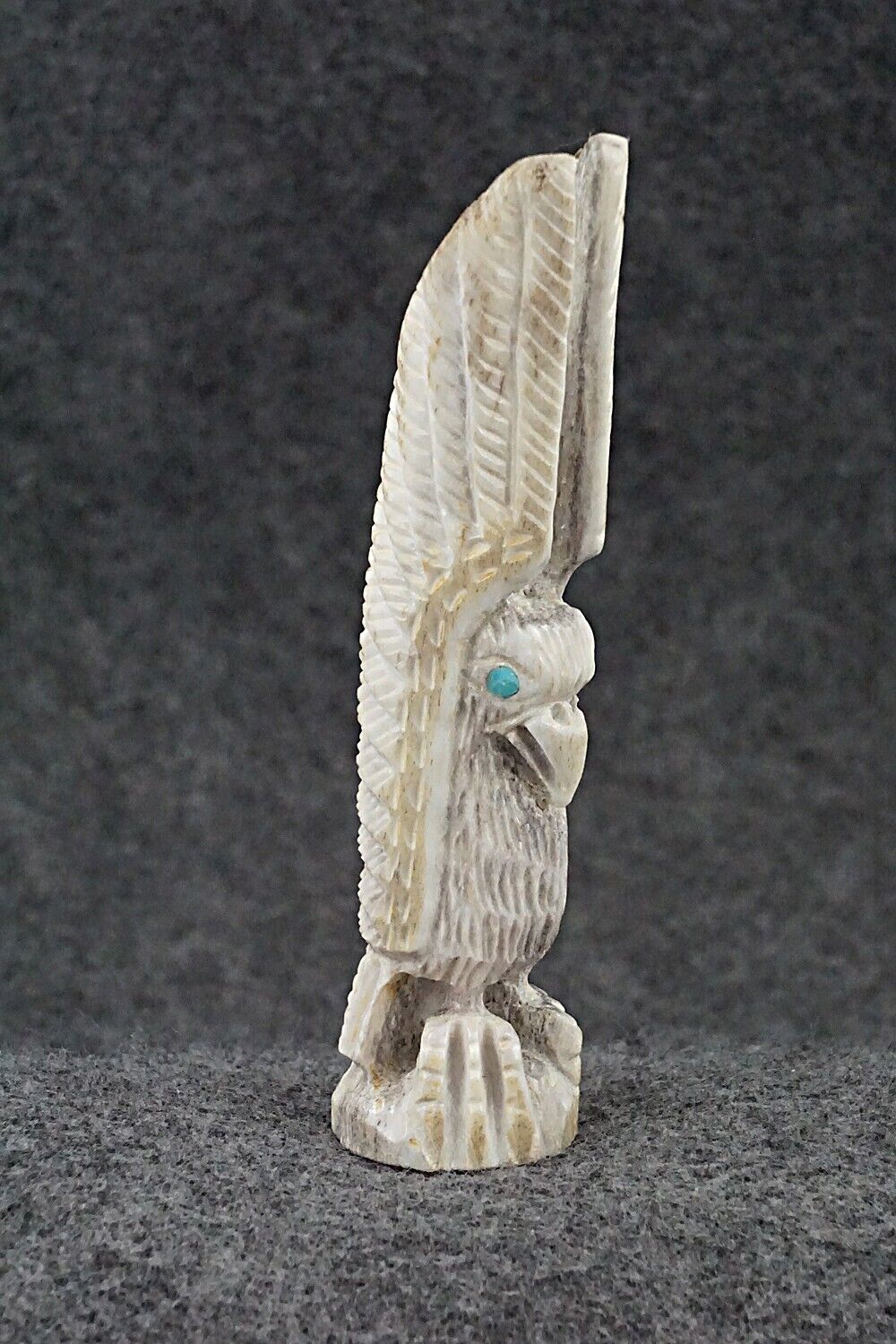 Eagle Zuni Fetish Carving - Garrick Weeka