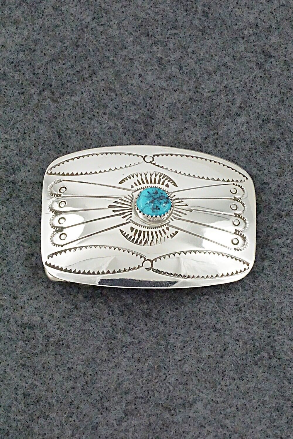 Turquoise & Sterling Silver Belt Buckle - Jolene Begay