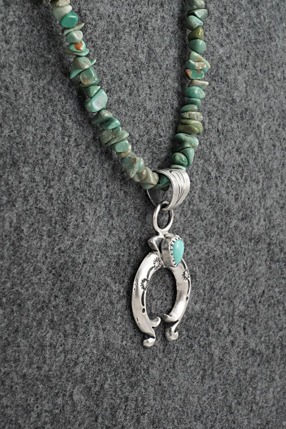 Turquoise & Sterling Silver Necklace 16" - Louise Joe