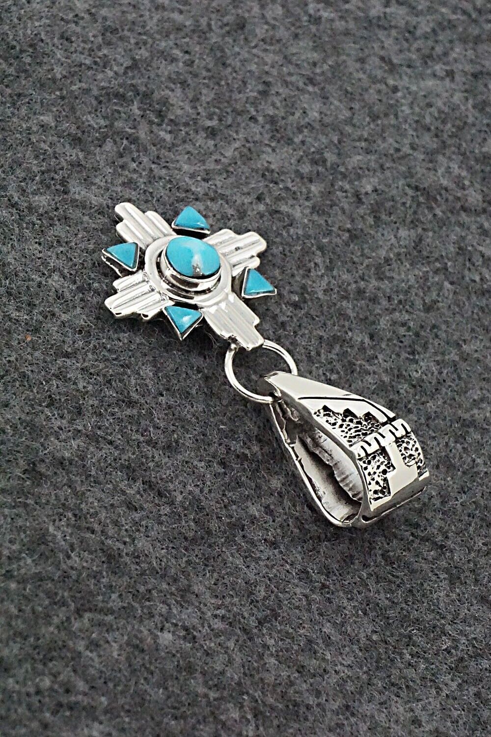 Turquoise and Sterling Silver Pendant - Sadie Jim
