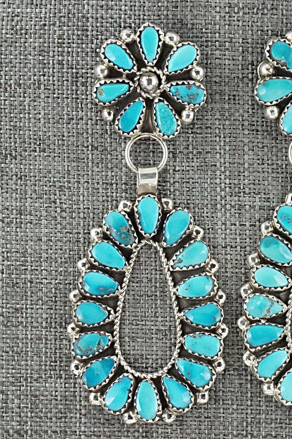Turquoise & Sterling Silver Earrings - Eunise Wilson