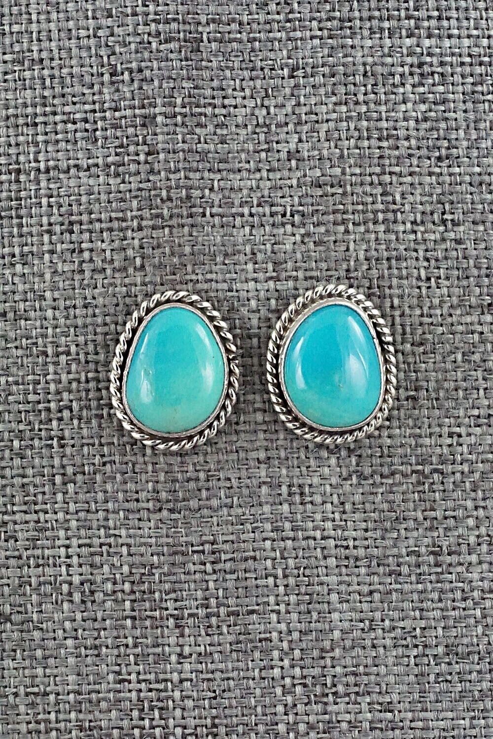 Turquoise & Sterling Silver Earrings - Marco Begaye