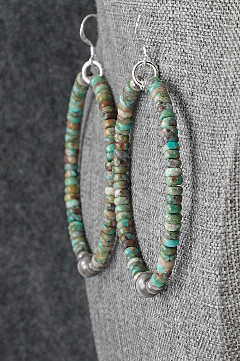 Turquoise & Sterling Silver Earrings - Doreen Jake