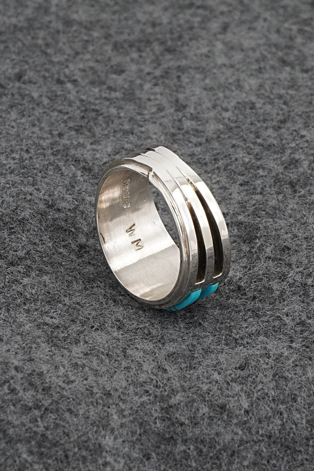 Turquoise & Sterling Silver Ring - Wilbert Muskett Jr. - Size 9.5