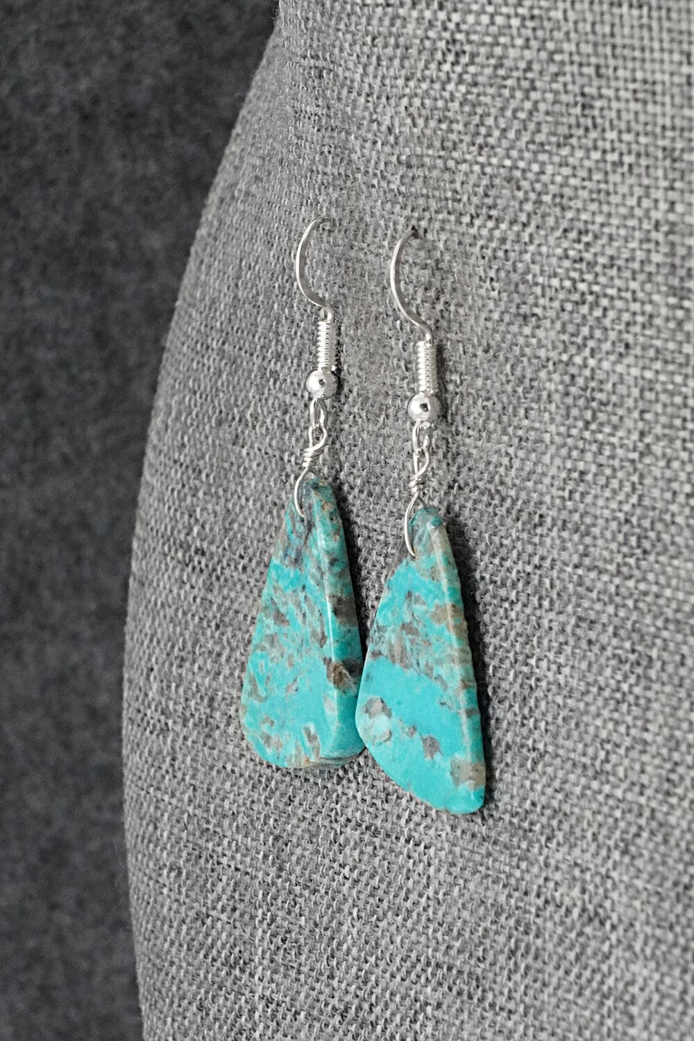 Turquoise & Sterling Silver Earrings - Louise Pete