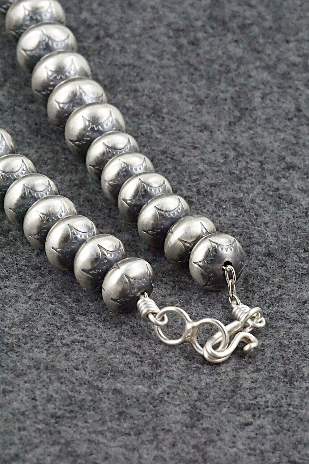 Sterling Silver Navajo Pearl Necklace 24" - Bryannen Halwood