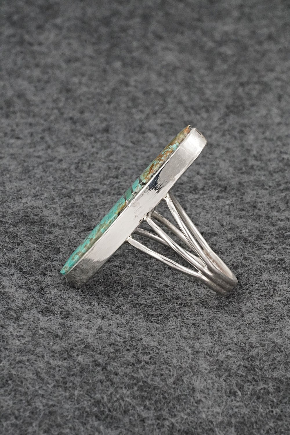 Turquoise & Sterling Silver Ring - Harold Smith - Size 8.5