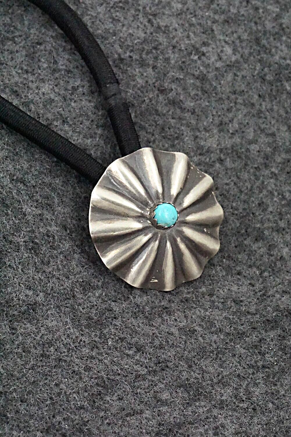 Turquoise & Sterling Silver Hair Tie - Arlene Soce
