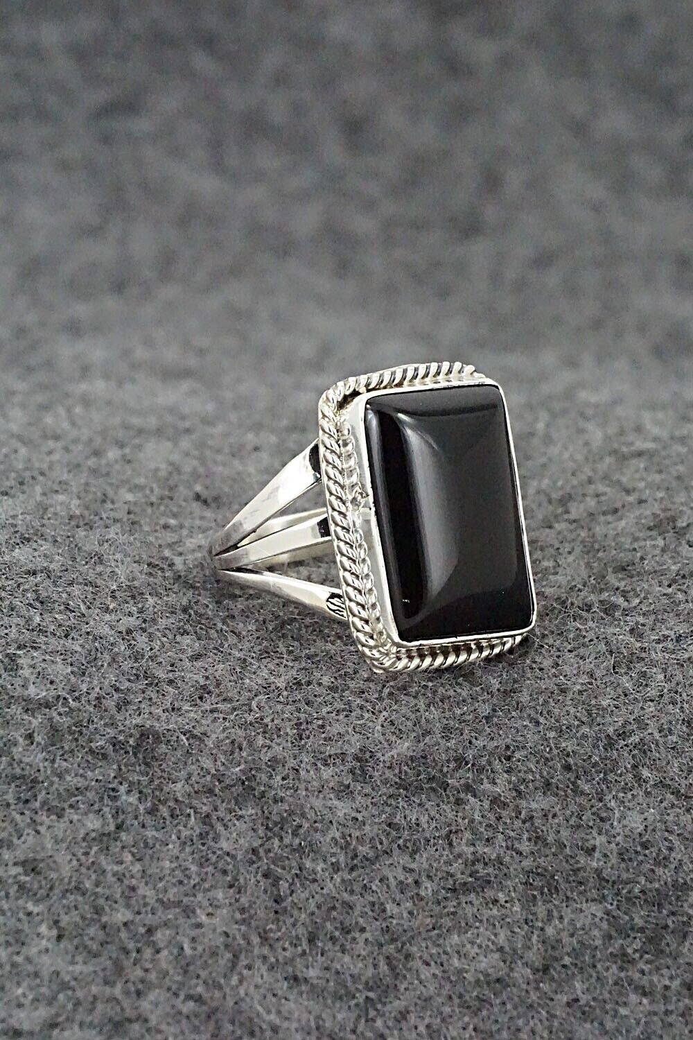 Onyx & Sterling Silver Ring - Letricia Largo - Size 9.5