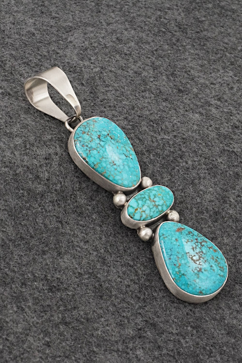 Turquoise & Sterling Silver Pendant - Darrin Livingston