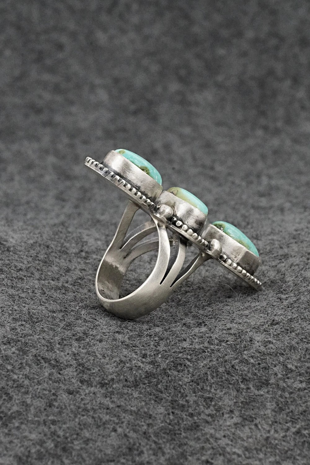 Turquoise & Sterling Silver Ring - Bobby Johnson - Size 7