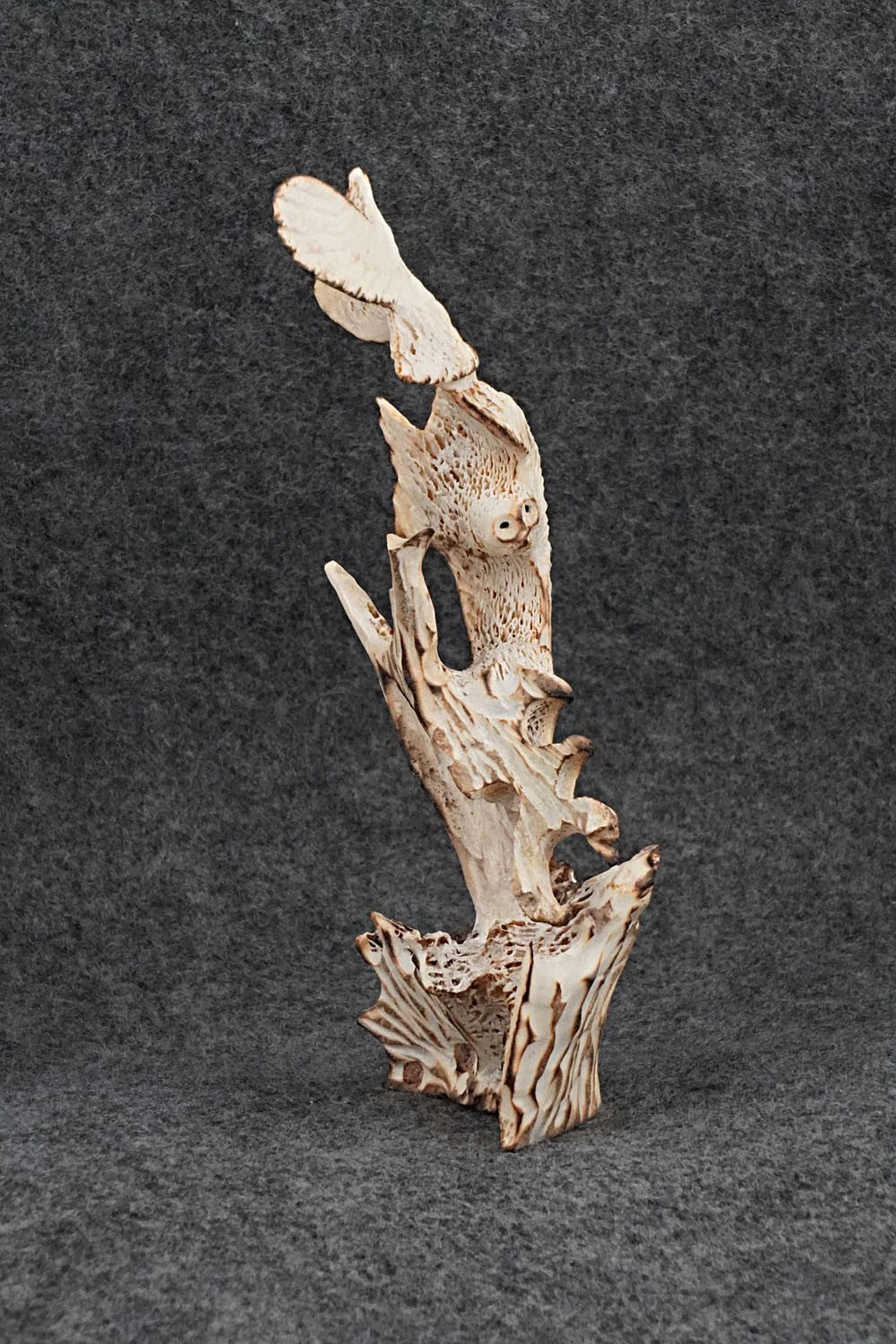 Owl & Eagle Zuni Fetish Carving - Ruben Najera