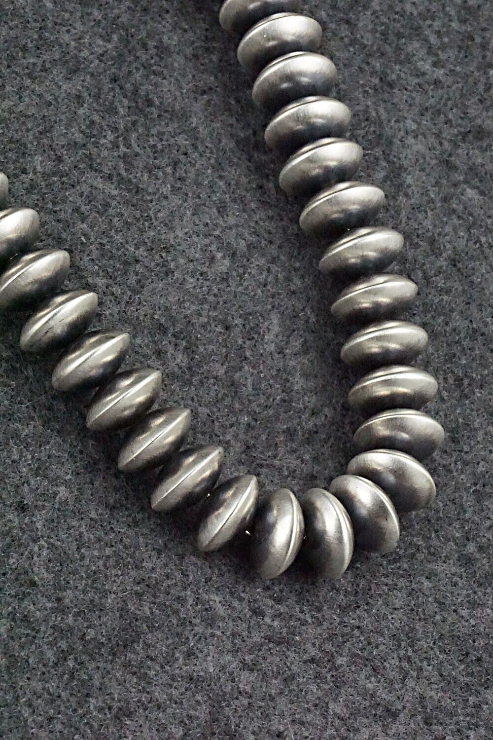 Sterling Silver Navajo Pearl Necklace 20" - Dorinda Mariano