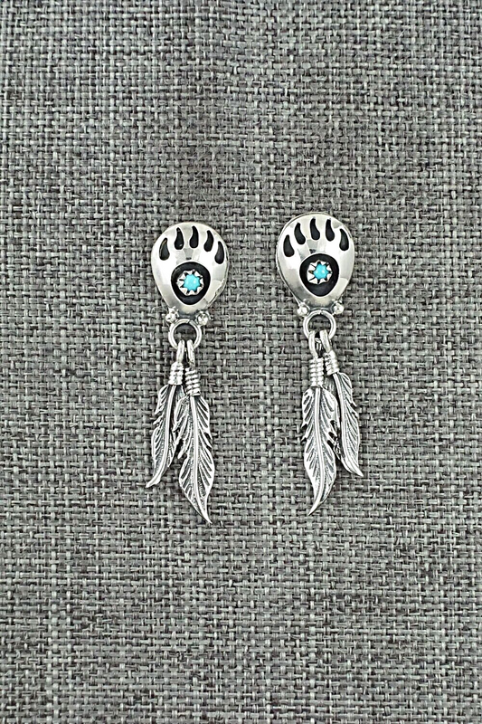 Turquoise & Sterling Silver Earrings - Annie Spencer