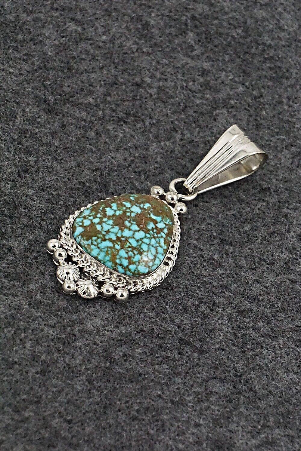 Turquoise & Sterling Silver Pendant - Samuel Yellowhair