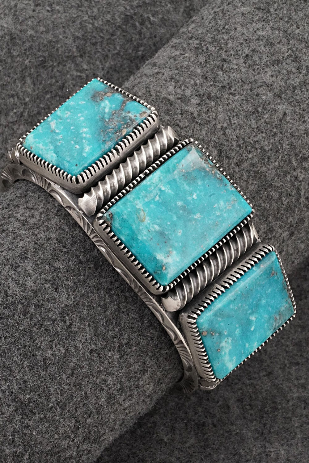 Turquoise & Sterling Silver Bracelet - Mark Yazzie