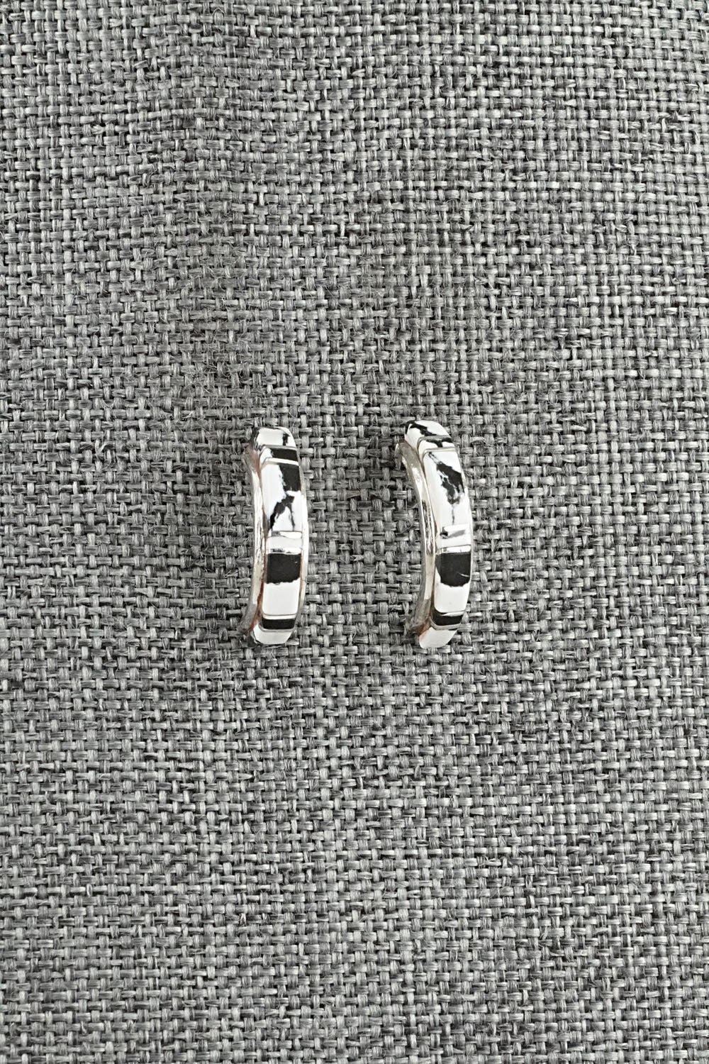 White Buffalo & Sterling Silver Earrings - Terrance Panteah