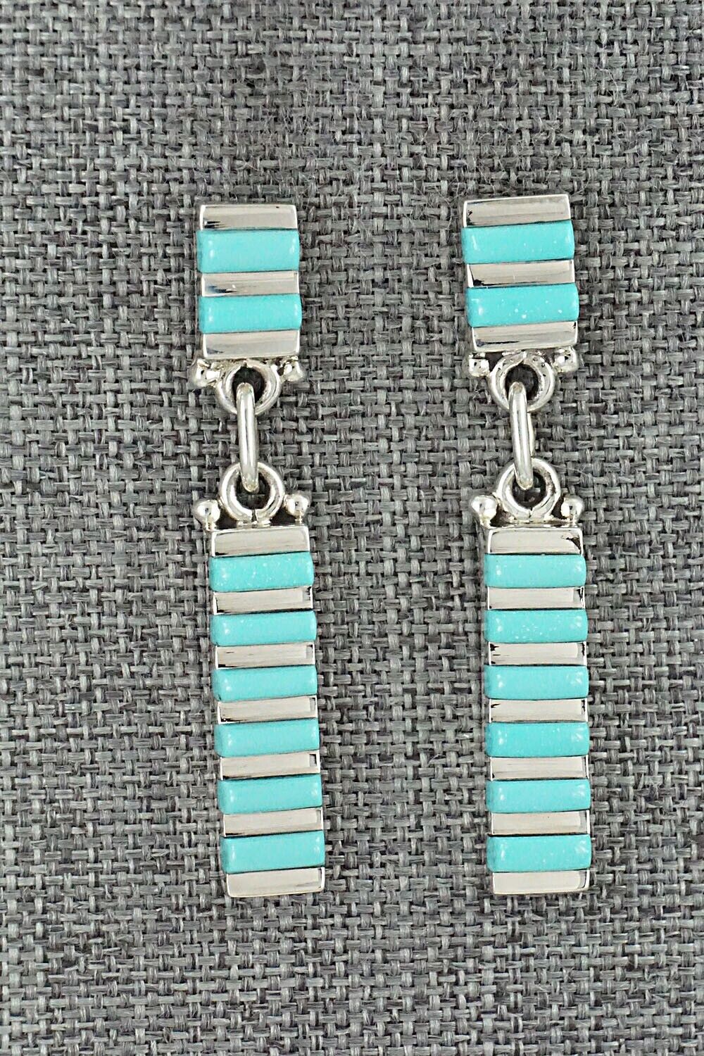 Turquoise & Sterling Silver Earrings - Frederick & Denise Siutza