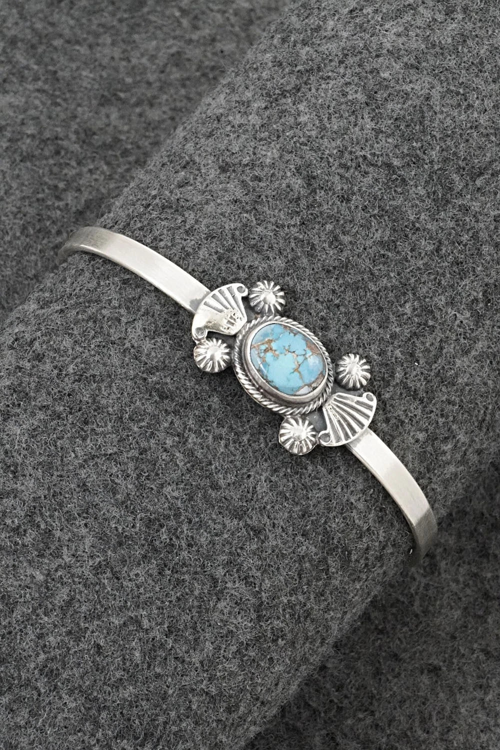 Turquoise & Sterling Silver Bracelet - Genevieve Francisco