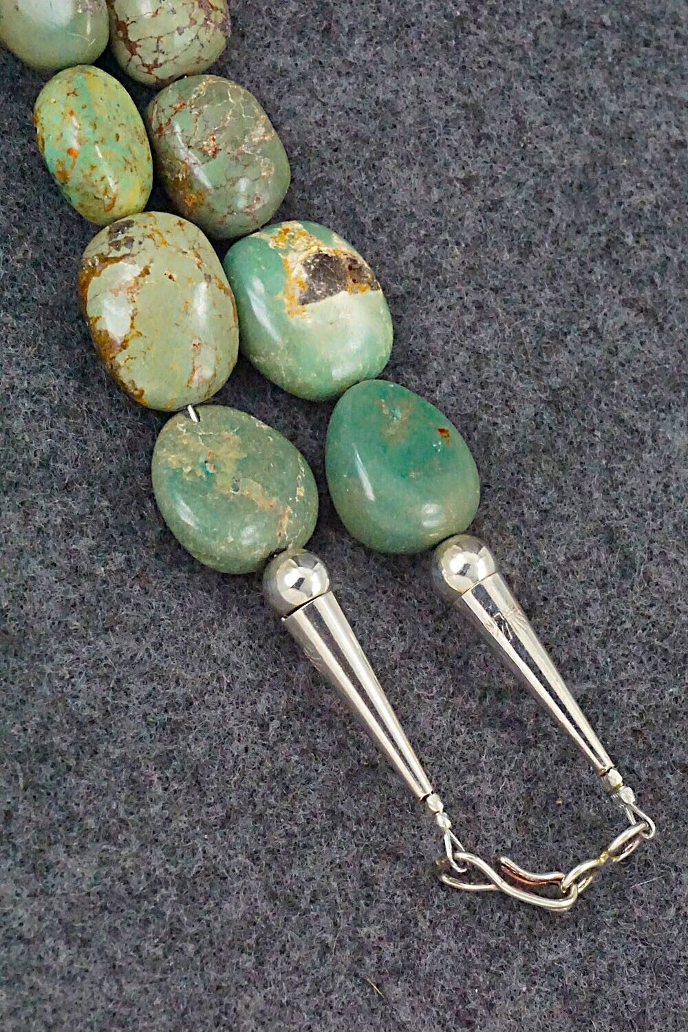 Turquoise & Sterling Silver Necklace 24" - Louise Joe