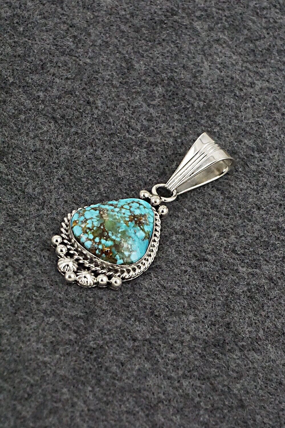 Turquoise & Sterling Silver Pendant - Samuel Yellowhair
