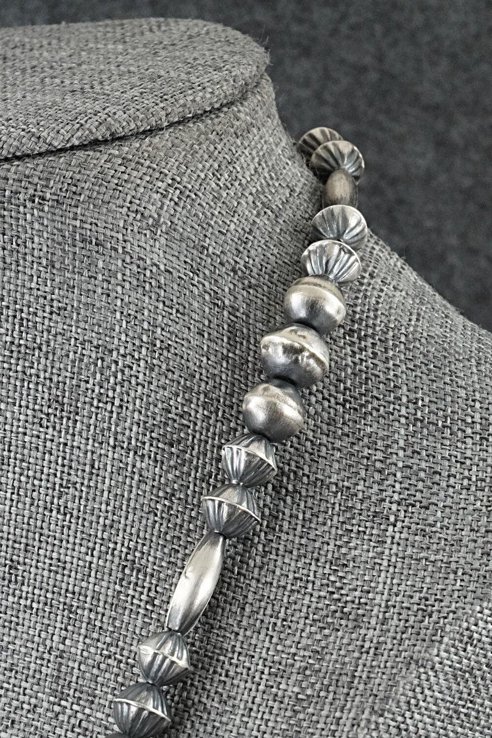 Sterling Silver Navajo Pearl Necklace 26" - Vintage